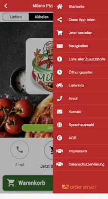 Milano Pizzeria Leoben android App screenshot 0