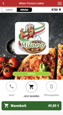 Milano Pizzeria Leoben android App screenshot 2